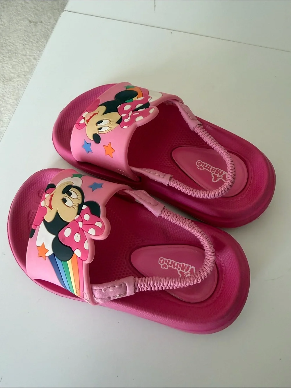 Minnie Mouse Pink Kids Slide Sandals